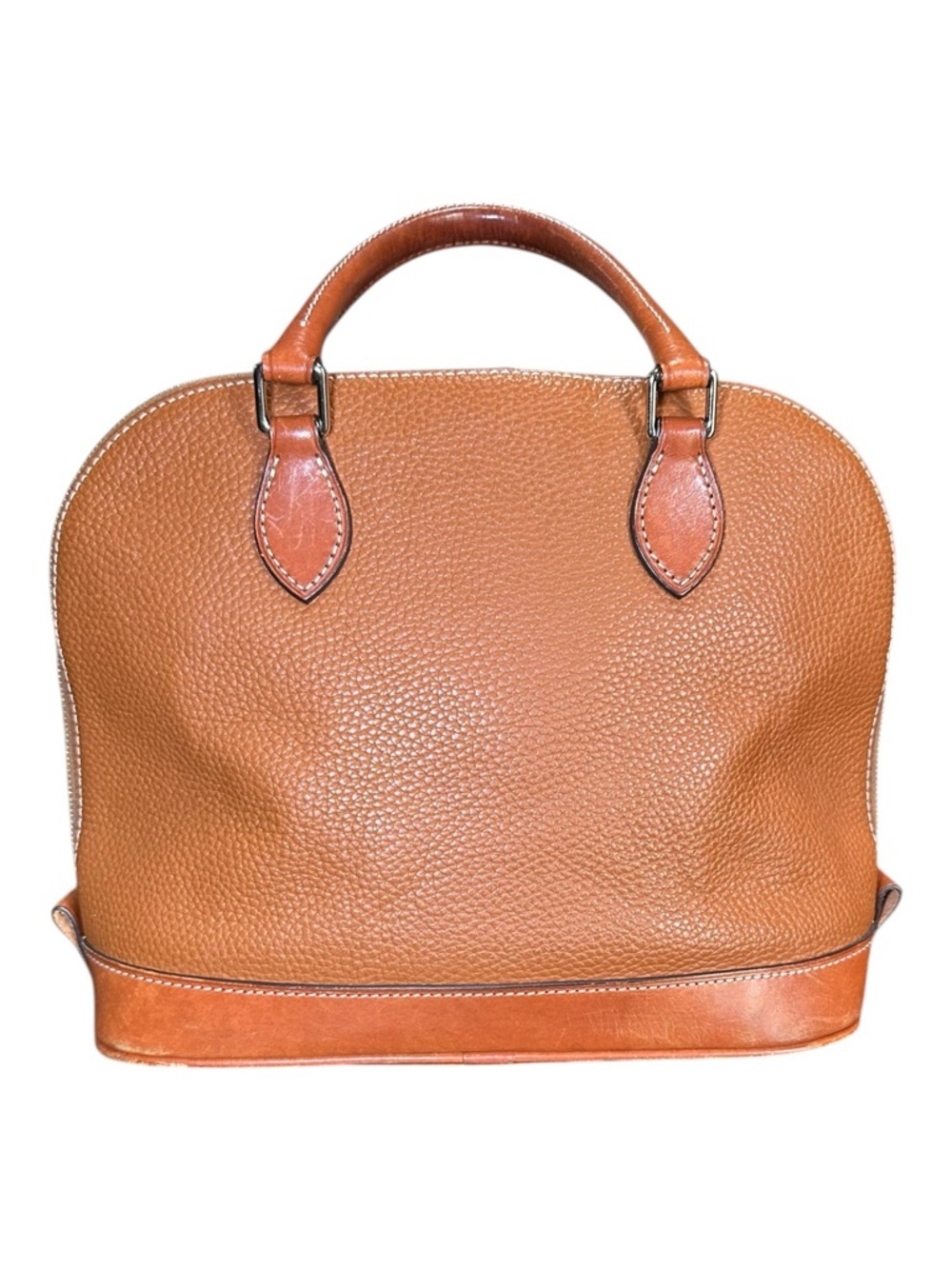 Dooney & Bourke Pebble Grain Zip Zip Satchel Caramel Hand Bag Purse - Picture 3 of 13